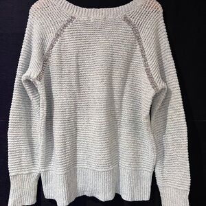Anthropologie Sleeping on Snow Rhinestone Light Blue Knit Sweater